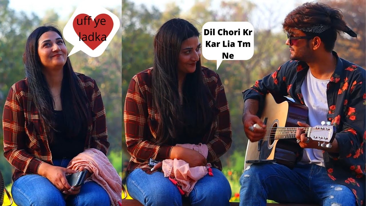 G@ngster Impressed Kashmiri Beautiful Women With Singing  // Funny Reaction --- Sahil 2.0 Begin
