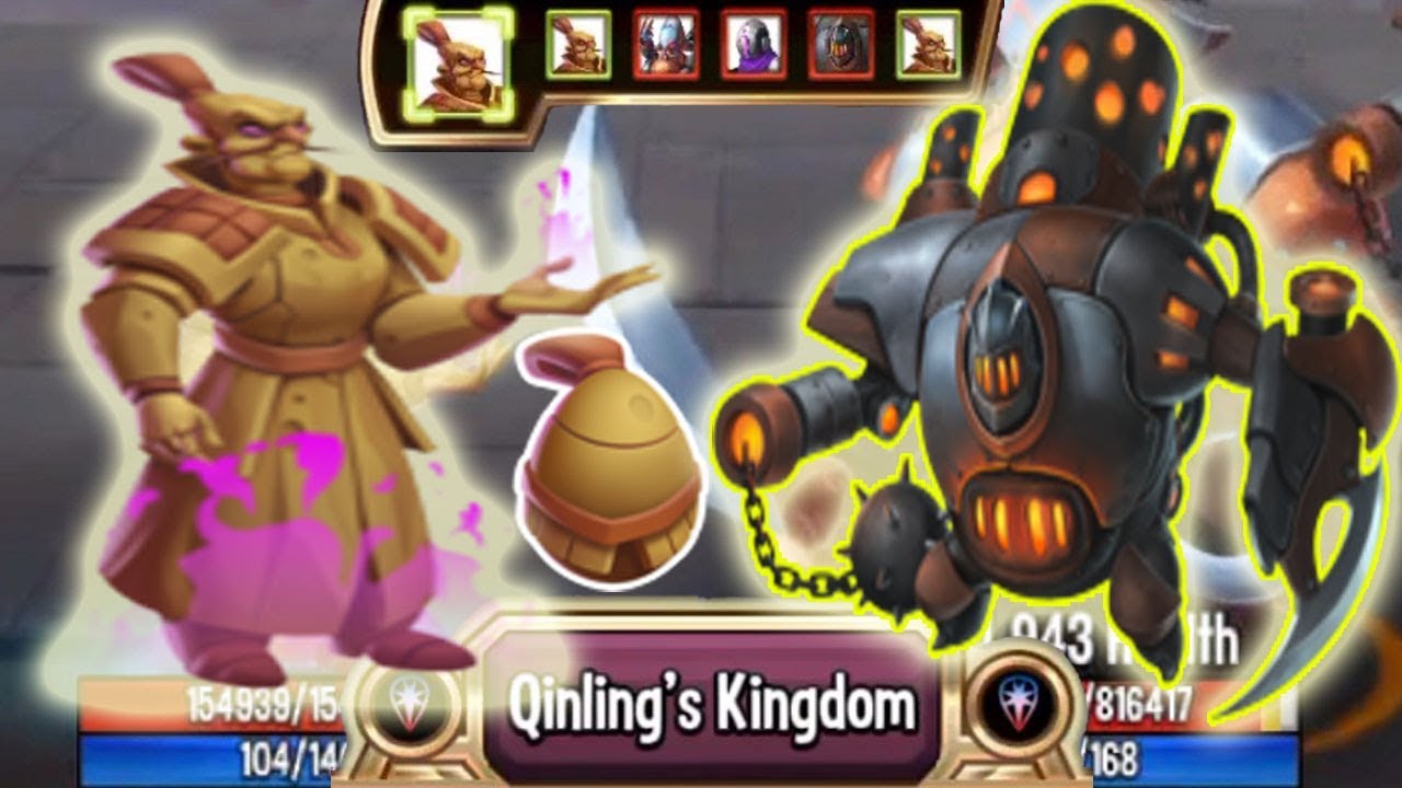 Monster Legends Qinling level 130 vs Sir Automatronicus review combat