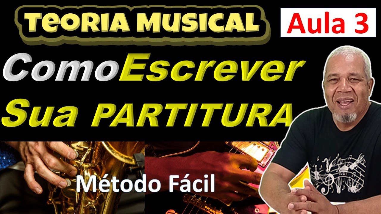 ESCREVER SUA PARTITURA DO ZERO -AULA 3 - Passe suas Músicas para Partitura  - #escreverpartituras
