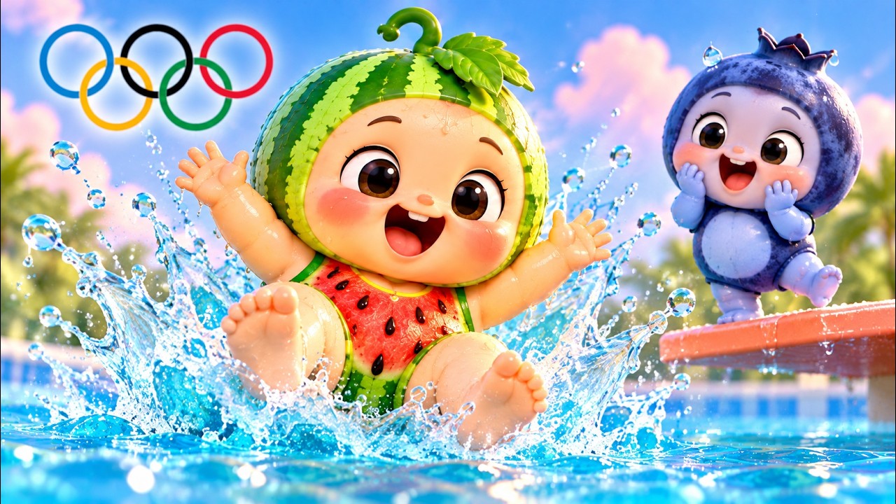 Baby Fruit Cartoon | Fruit Baby Olympics! 🏅 | Funny Cartoon for Kids | AI animation
