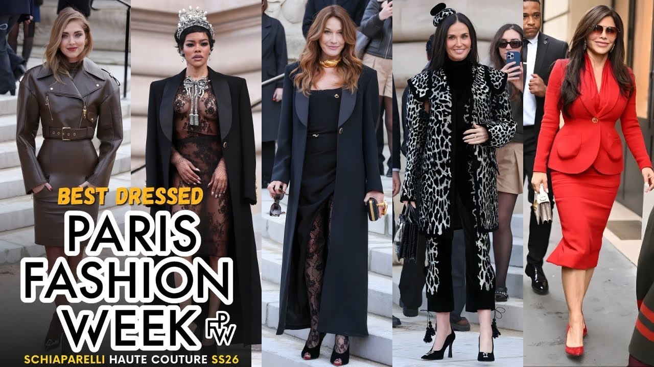 TOP 10 BEST DRESSED CELEBRITIES AT PARIS HAUTE COUTURE FASHION WEEK 2026! (Schiaparelli SS26)