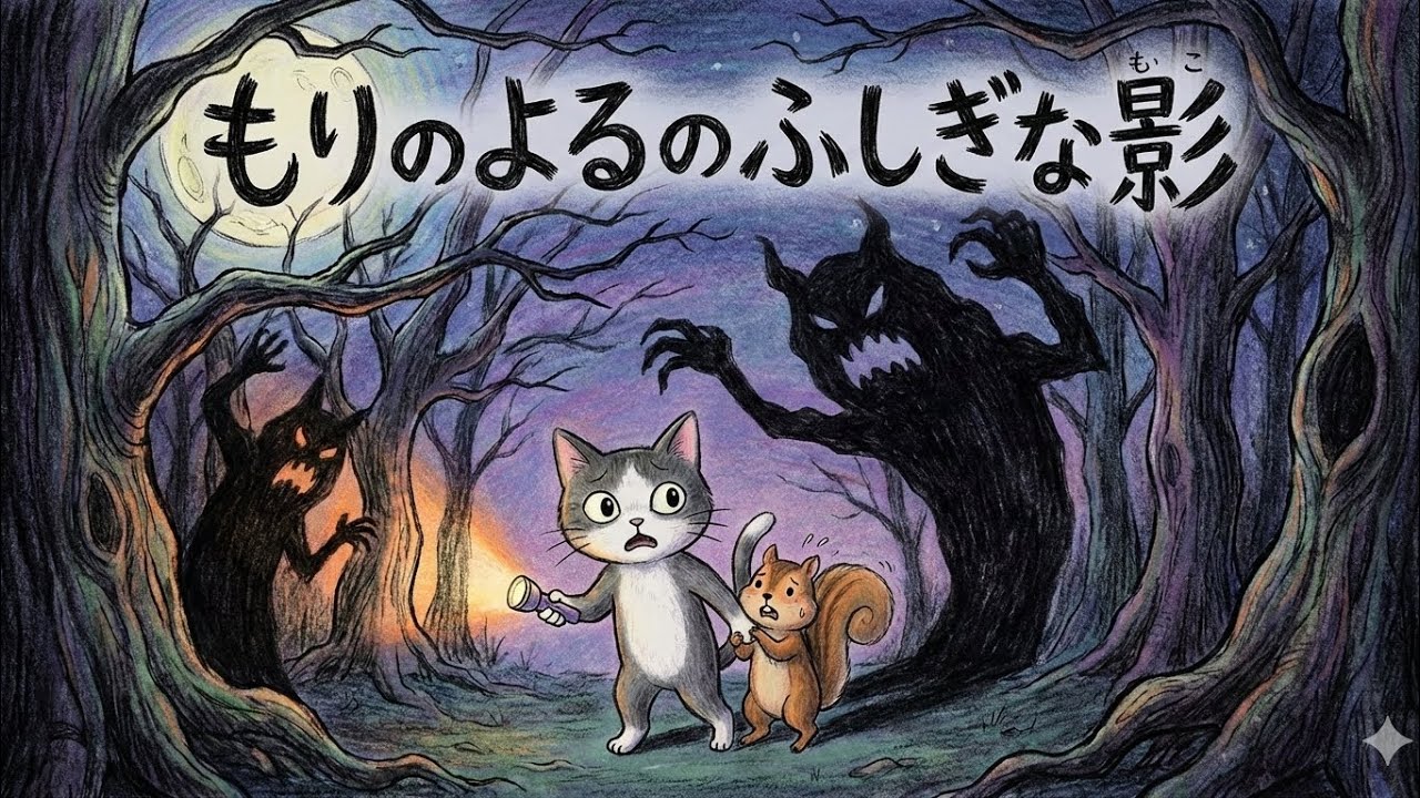 もりのよるのふしぎな影