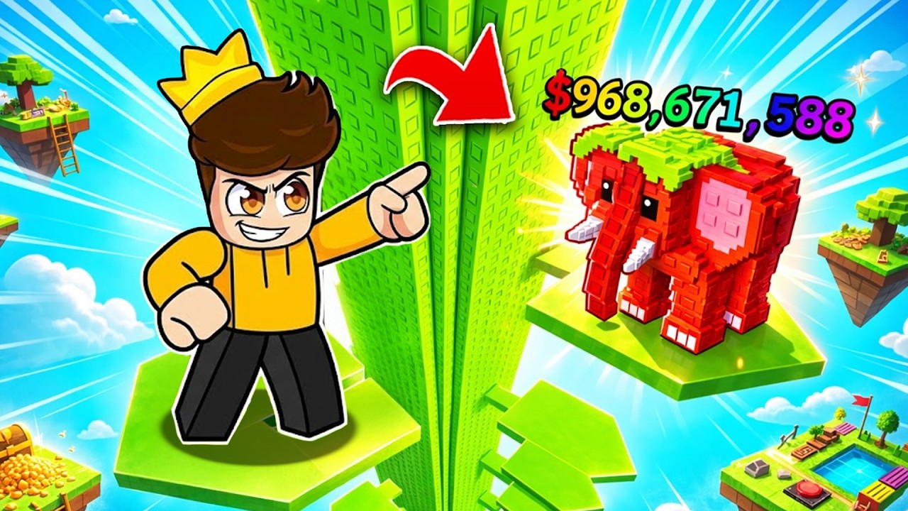 NOOB TO PRO IN ROBLOX GROW BEANSTALK FOR BRAINROTS!