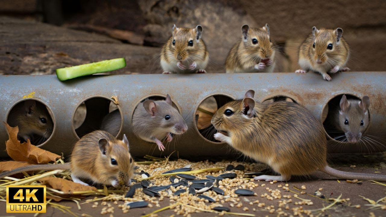 Cat TV Mouse: Adorable Mice Hide & Seek, Chase fun on screen– 8H in 4K UHD 60FPS!