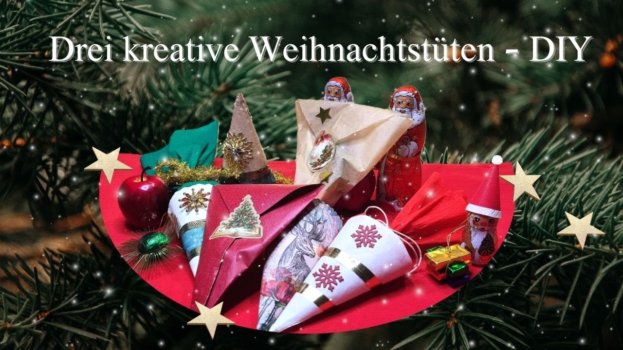 Drei kreative Weihnachtstüten DIY
