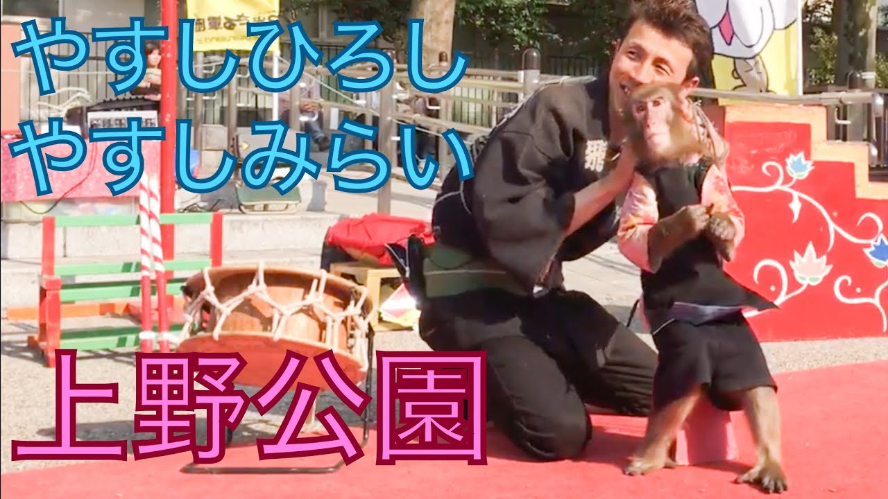 やすしひろし with みらい at 上野公園 〜猿回し〜