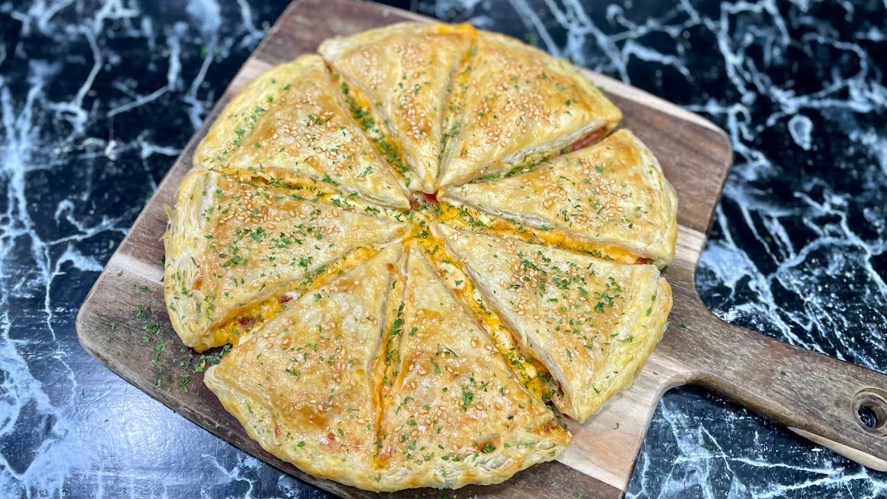 Seulement 5 MIN pour ce feuilleté Jambon Fromage 😍