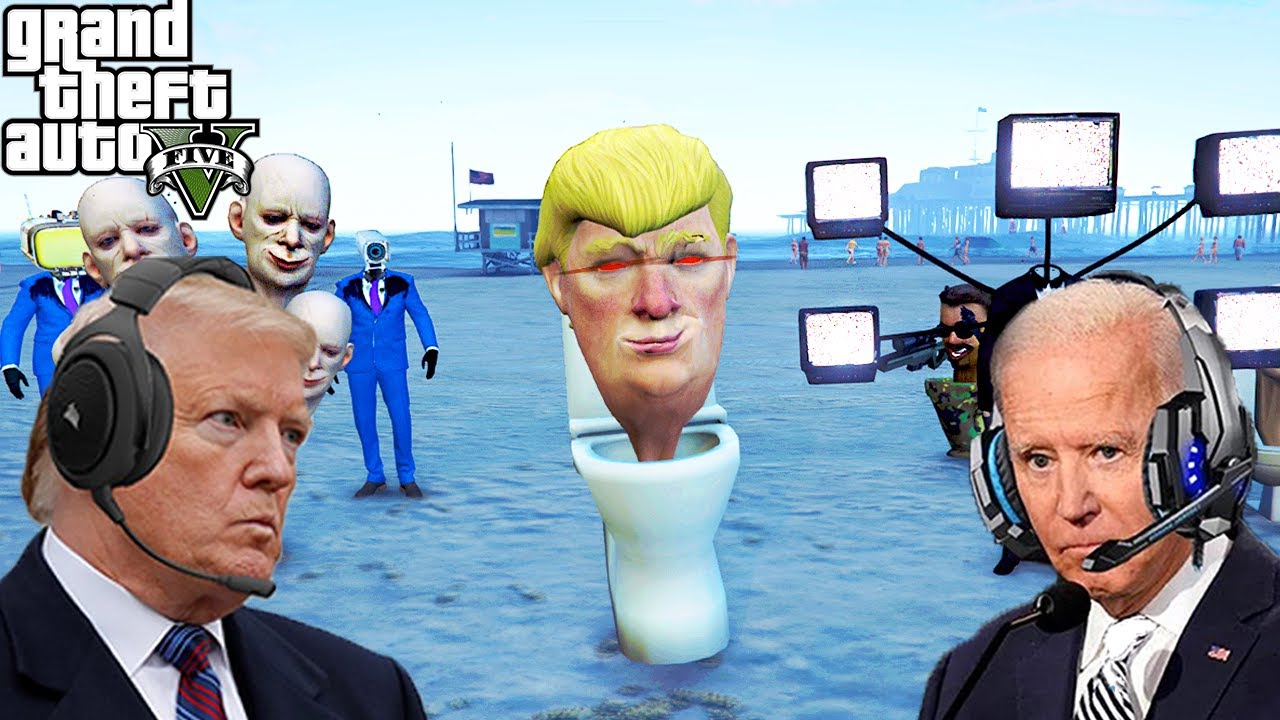 Президенты США пережили вторжение в туалет Skibidi в GTA 5