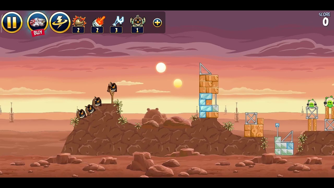 Angry Birds Star Wars Tatooine Cutscenes 2 Level 1-5 Obi Wan Kenobi