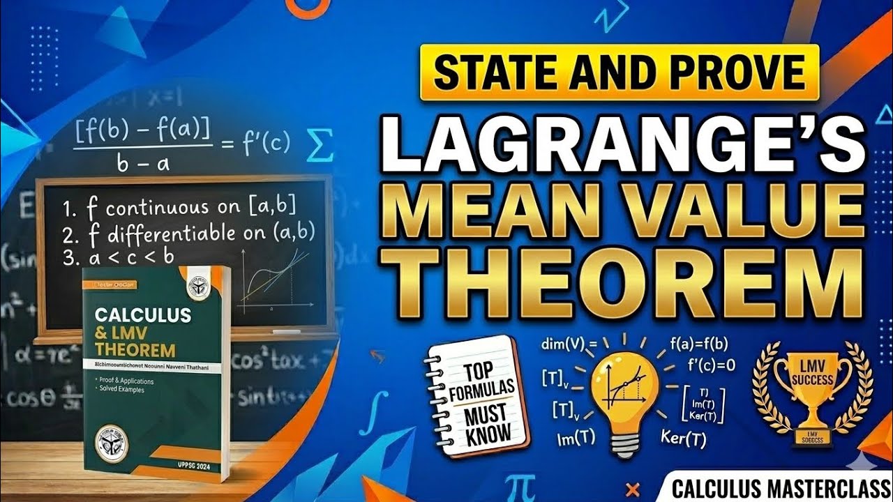State and prove Lagrange' mean value theorem 