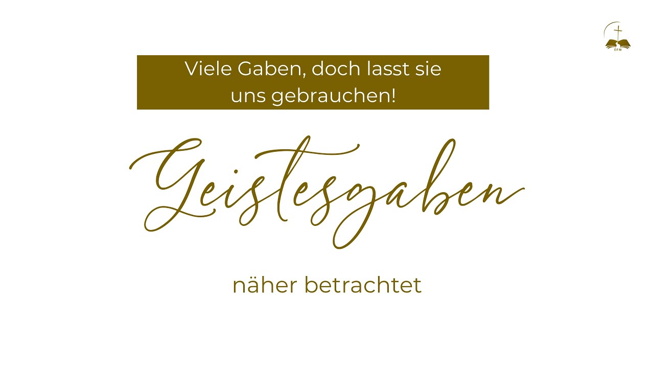 🔴 Viele Gaben, doch lasst sie uns gebrauchen | Livestream