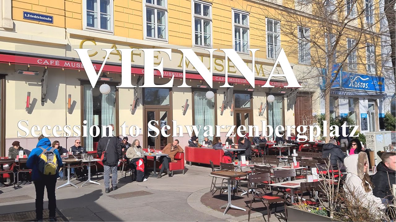 Secession to Schwarzenbergplatz Russendenkmal, Innere Stadt; Vienna Walking Tour 4k 60fps