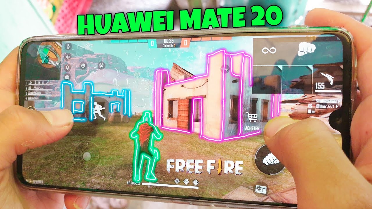 تجربة huawei mate 20 فري فاير 🔥🔥🔥handcam huawei mate 20