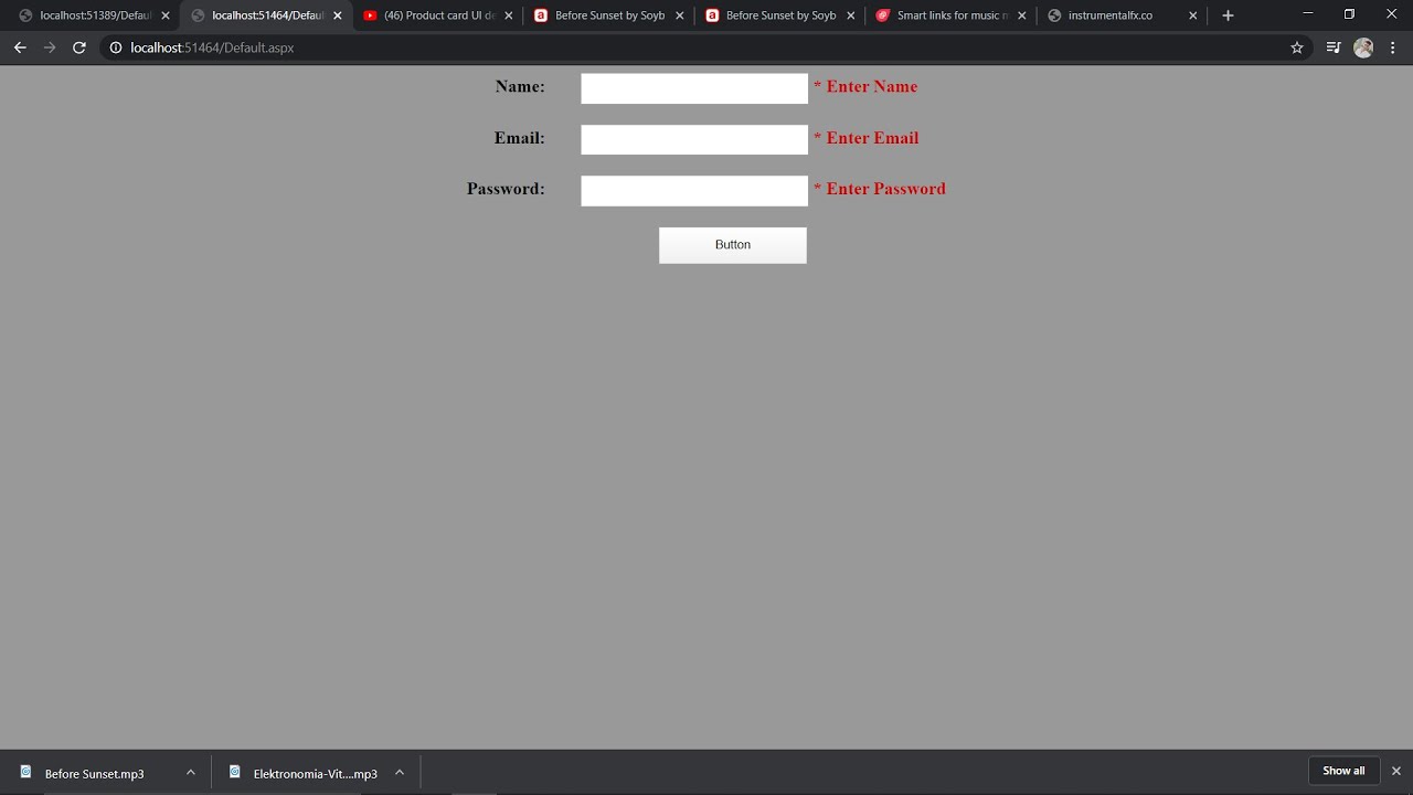 Required validator control in ASP.net