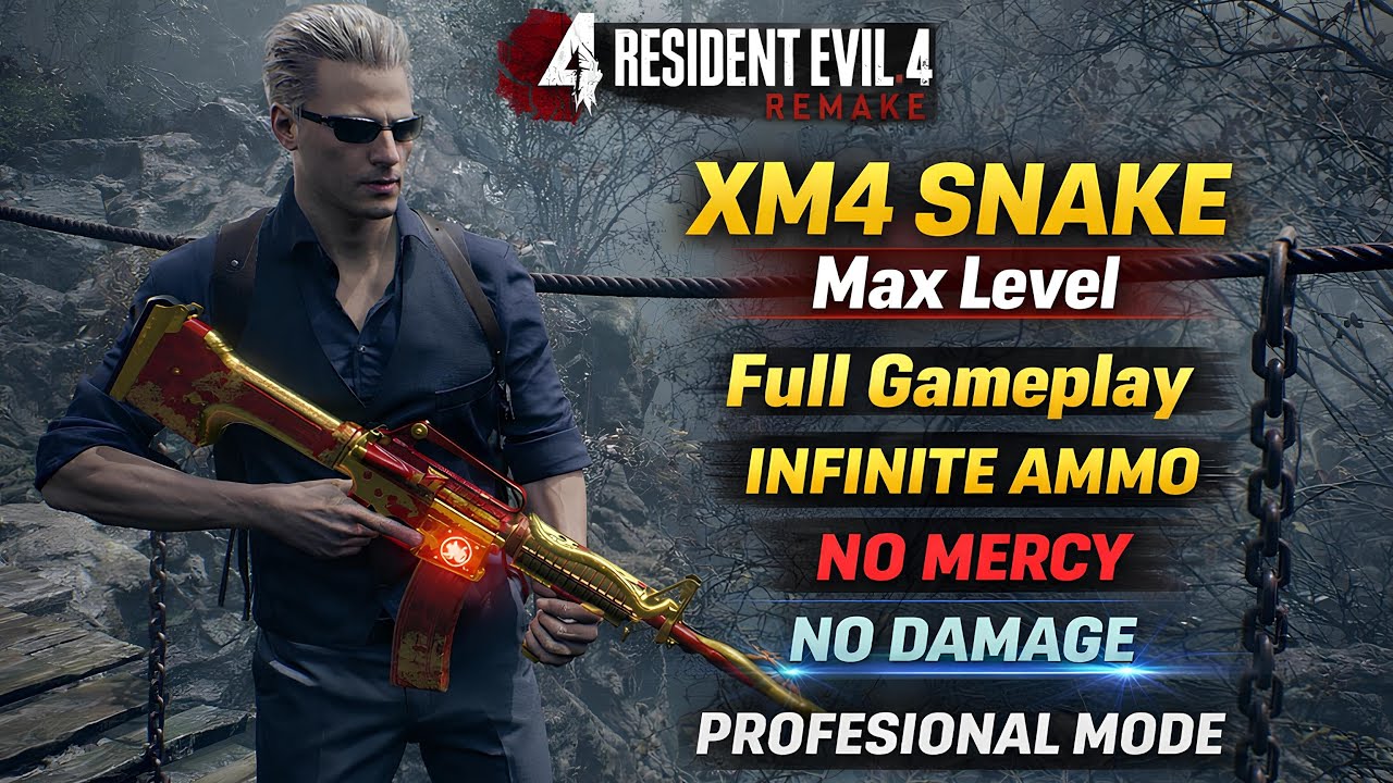 (CQBR) XM4 SNAKE ONLY CHALLENGE – Resident Evil 4 Remake (Professional Mode)