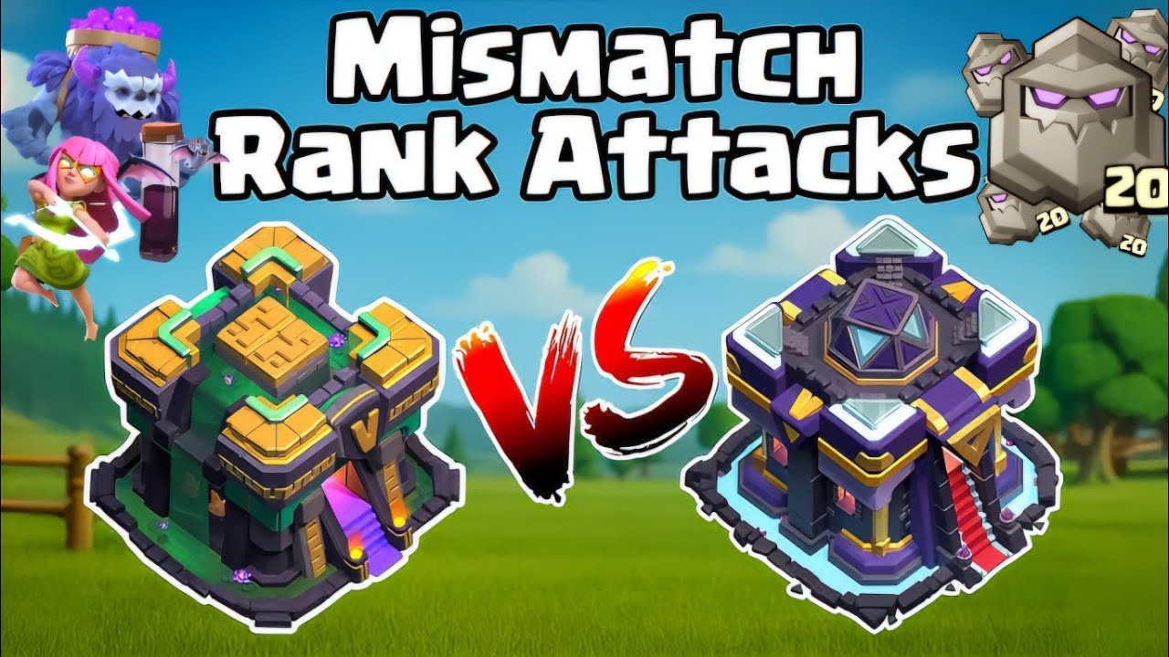 TH14 vs TH15 DRUIDS YETIS SUPERARCHERS SPAM IN RANKED MODE EASY ATTACK STRATEGY 