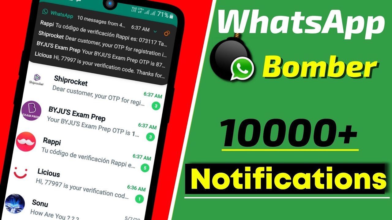 How to Send Unlimited Messages / Notifications on WhatsApp | WhatsApp Bomber 💣
