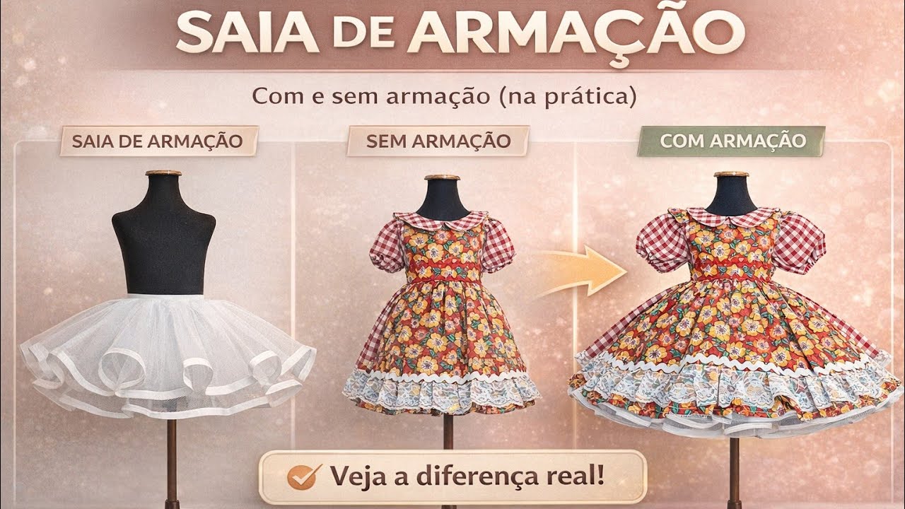 Saia de Armaçãocom elástico: Veja a Diferença Real (Com e Sem Armação) 