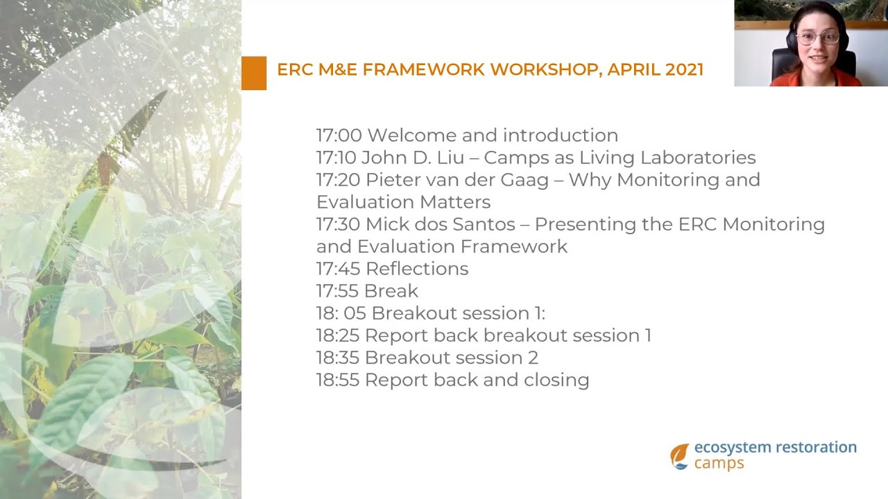 ERC M&E Framework Workshop - 20 April 2021