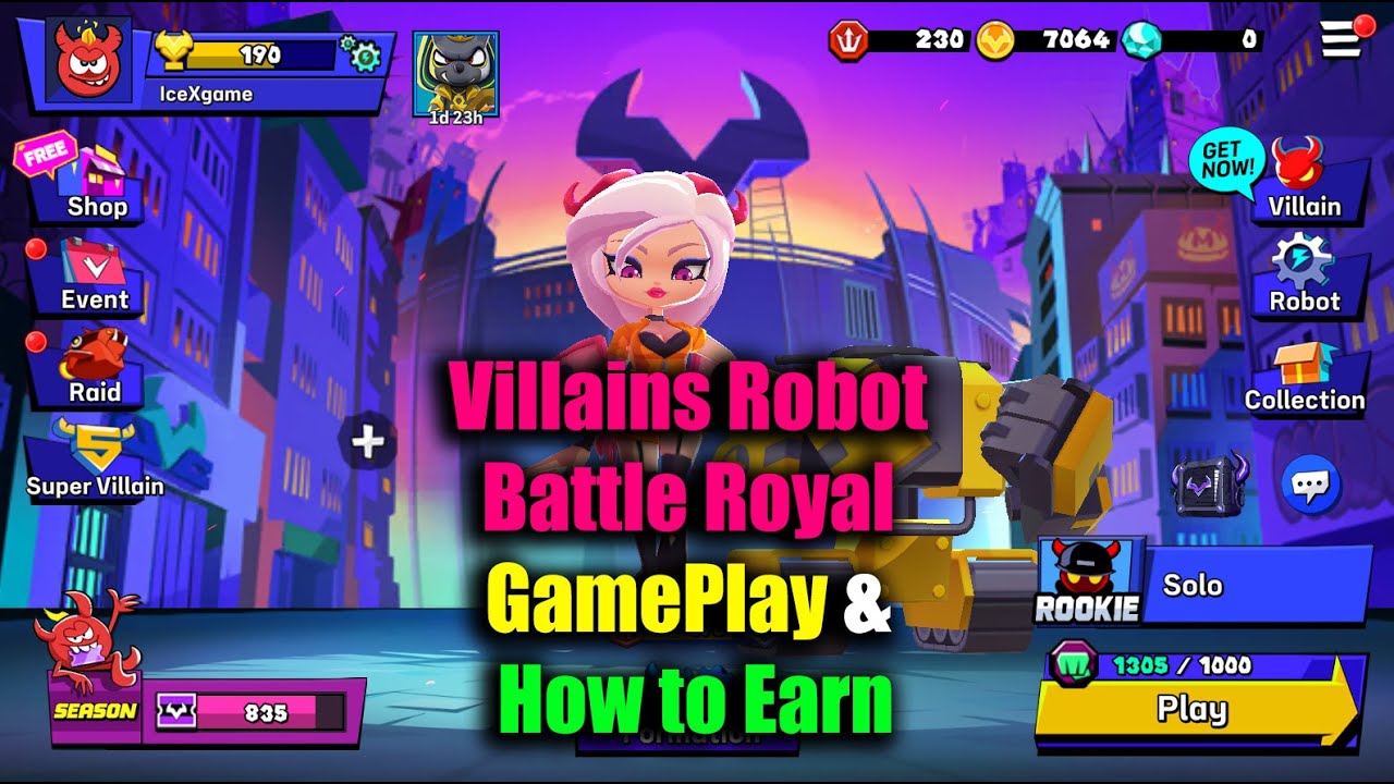 Игра Villains Robot Battle Royal: игровой процесс и как заработать