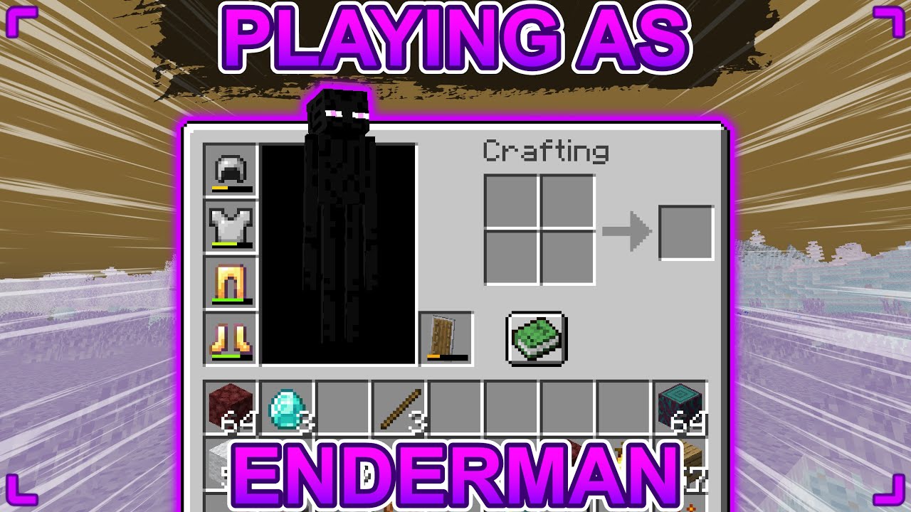 Playing as Enderman Challenge! (Invert POV)