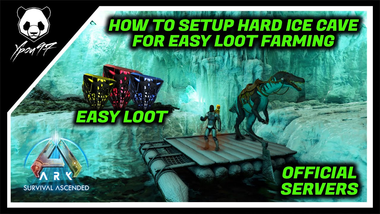 How To SETUP Hard Ice Cave For EASY LOOT FARMING In The Island | ARK: Survival Ascended