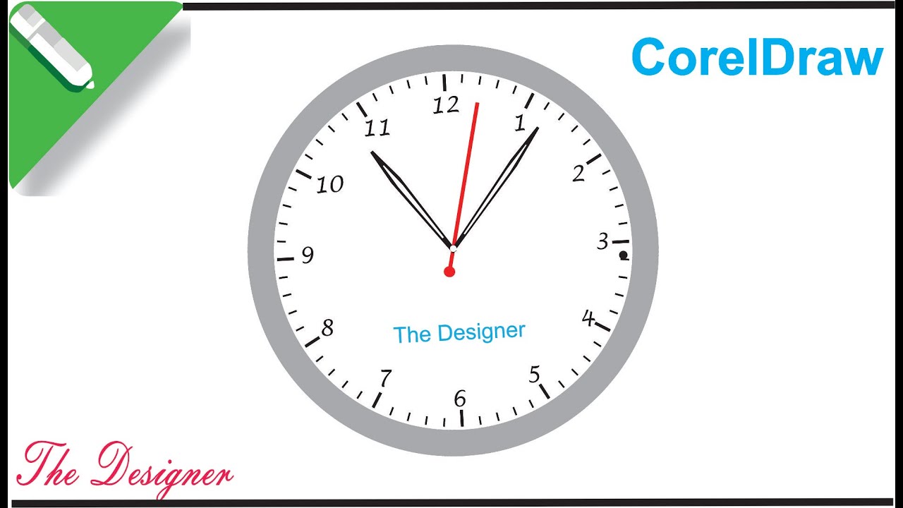 Wall Clock Create in Corel DRAW | Clock design in Corel DRAW | Corel DRAW Tutorial in Urdu / Hindi