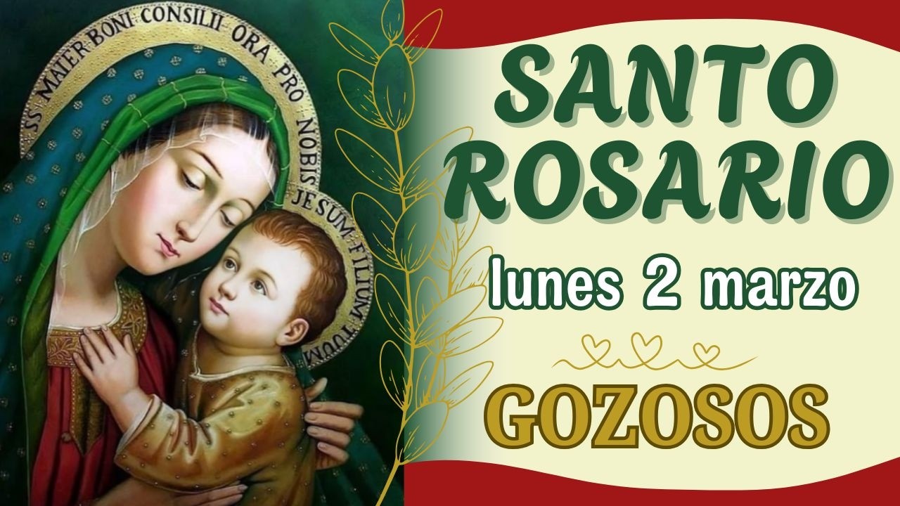 🟩 SANTO ROSARIO | LUNES 2 de marzo de 2026 Hoy 📿 | MISTERIOS GOZOSOS para Empezar la Semana con Fe 🙏