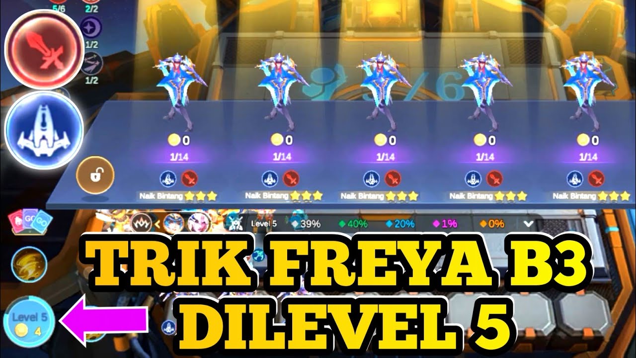 TRIK LEVEL 5 FREYA B3 PAKE COMMANDER VALE TERBARU||100% BERHASIL BOSS||MAGIC CHESS GOGO 
