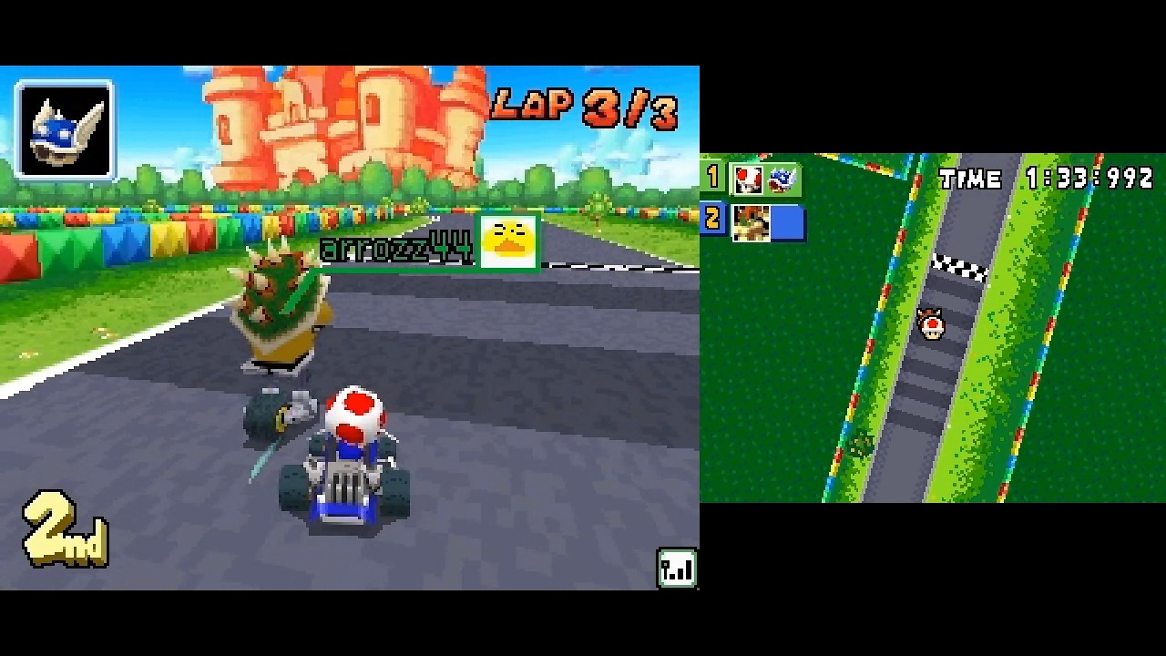 Mario Kart DS - 2-Player Online Wimmfi Races NO BOOSTS (Real DS Capture)