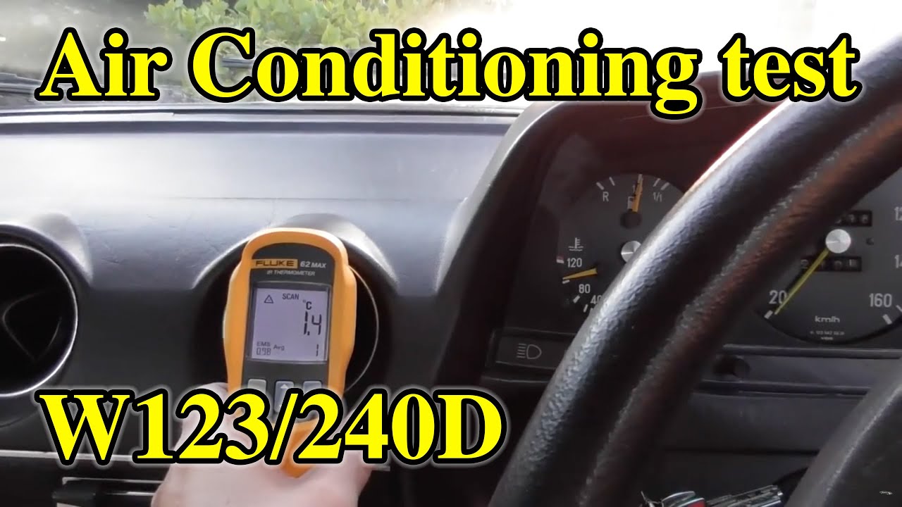 Mercedes W123/240D. Testing air temperature from air-conditioner