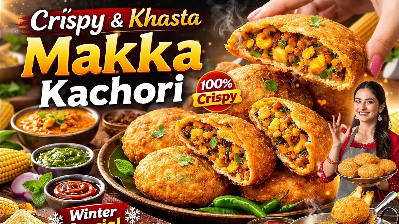 Makka Ke Aate Ki Kachori Recipe | Crispy Corn Flour Kachori | Winter Special Breakfast Recipe
