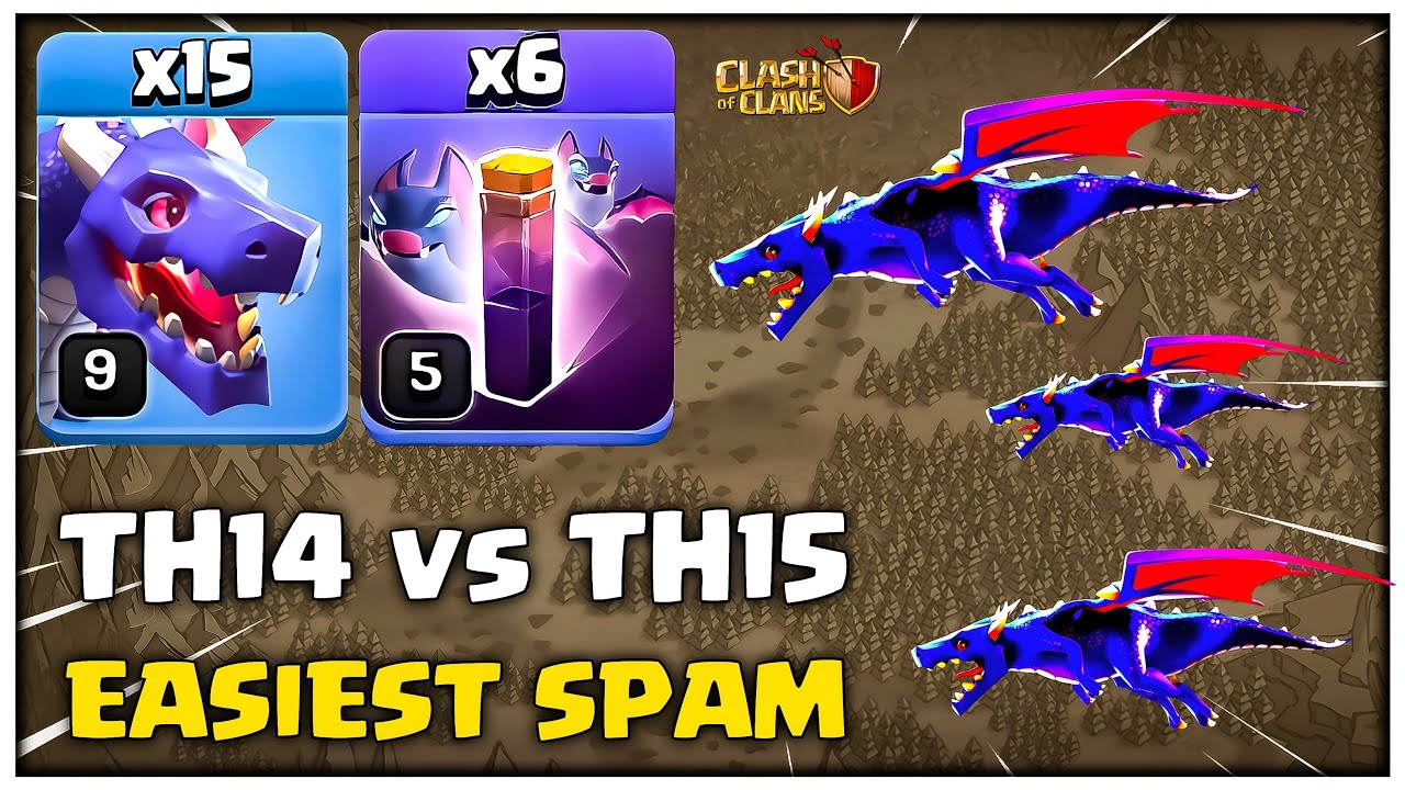 You Must Try!! TH14 vs TH15 – OP DragBat Strategy | Clash of Clans