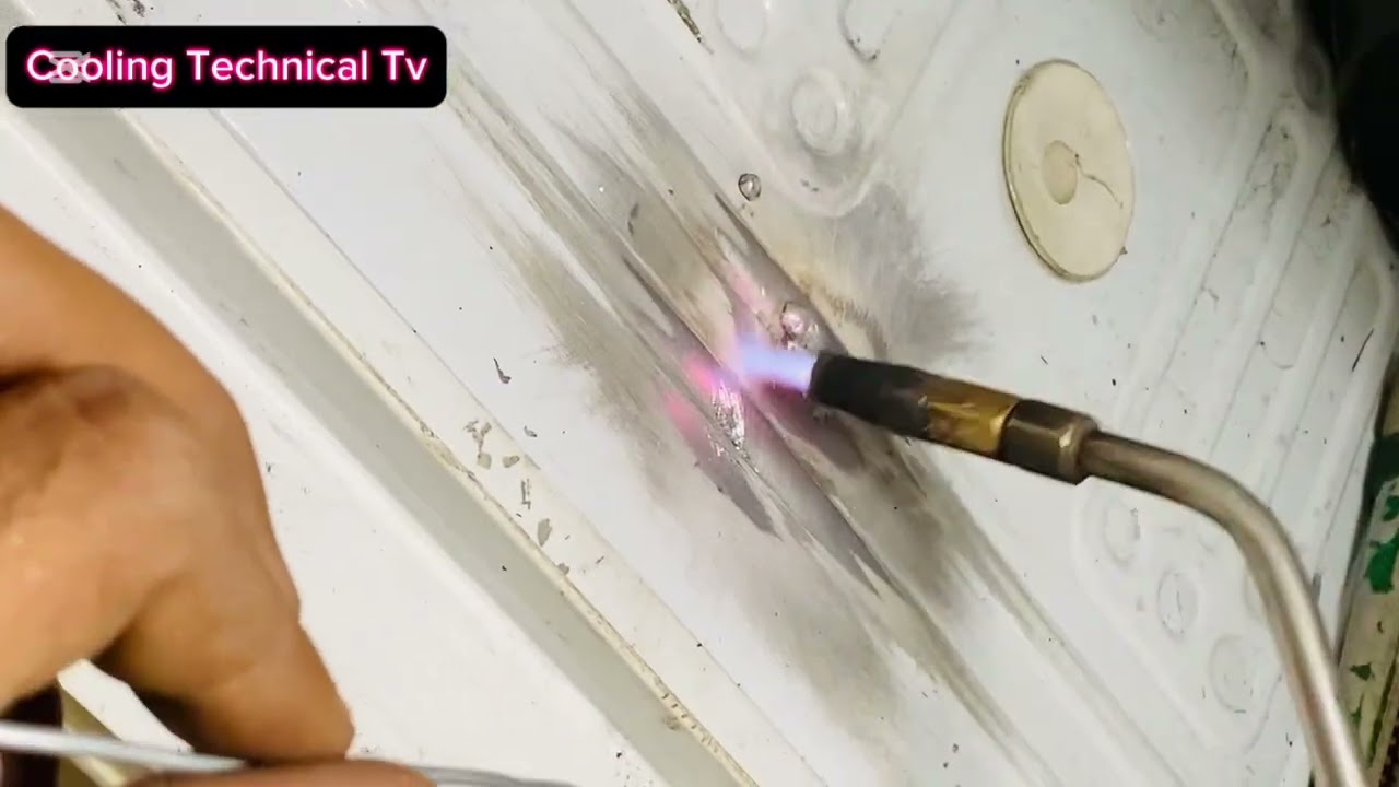 How to Silver solding in welding torch fridge chamber knife issue solved the problem .🔪😧