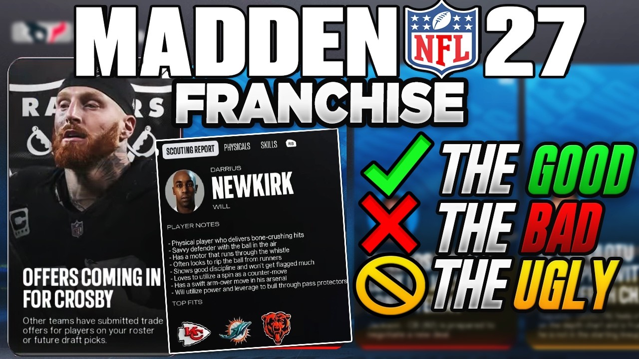 Я поиграл в режим франшизы Madden 27... | Хорошее, плохое, ужасное