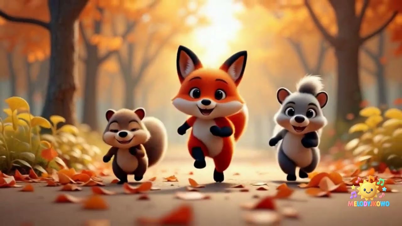 Piosenka o Lisku 🦊🌲 | Wesołe Piosenki dla Dzieci | Jesienny las 🎵✨