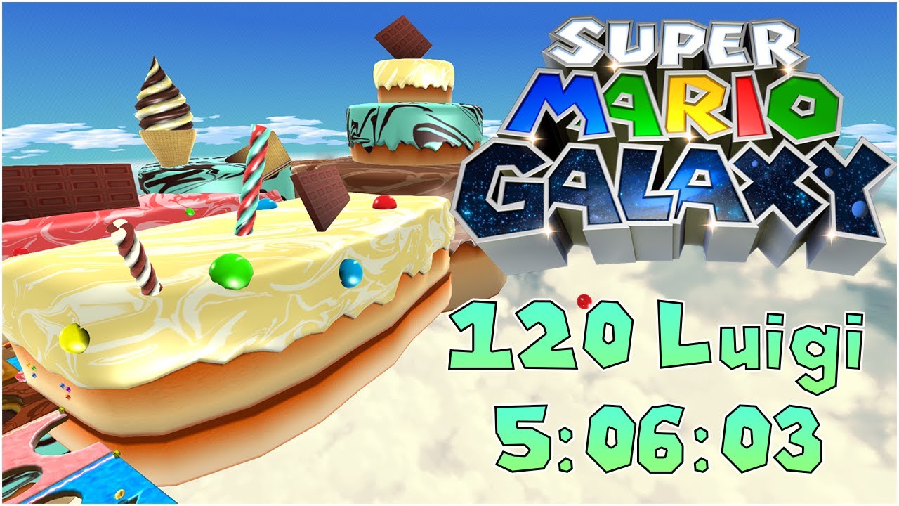 [WR] Super Mario Galaxy 120 Stars (Luigi) Speedrun in 5:06:03