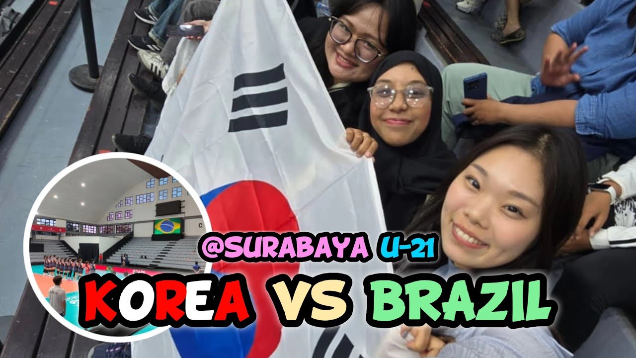 KOREA🇰🇷 BERTAHAN DARI SERANGAN BRAZIL🇧🇷 (SURABAYA FIVB U21🇮🇩)