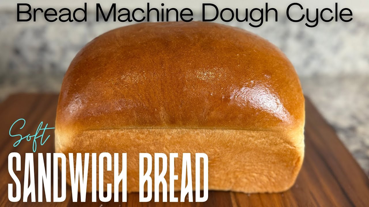 Fluffy Egg Bread (Bread Machine Dough Cycle) Easy Homemade Sandwich Loaf Recipe 1 lb, 1.5 lb, & 2 lb