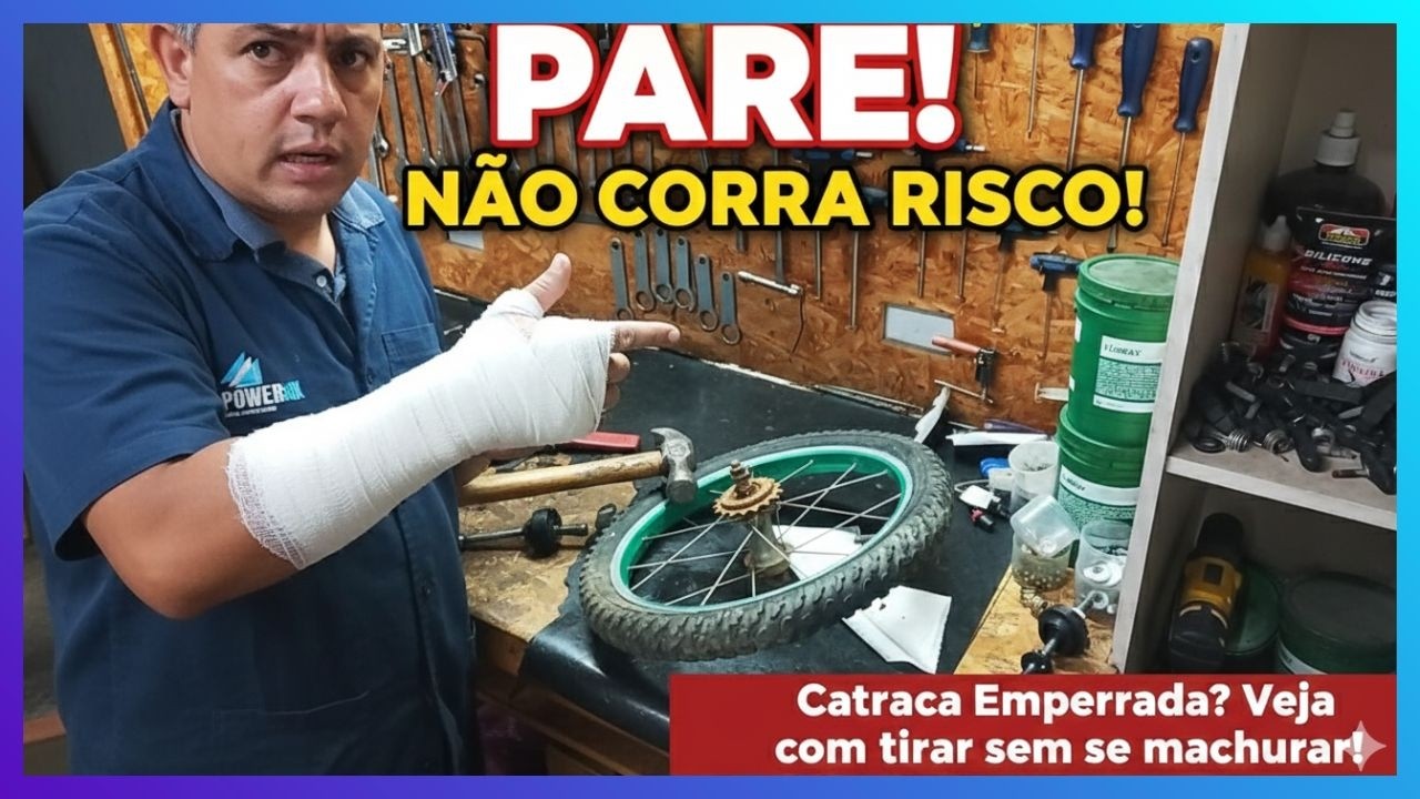 PARE DE MARTELAR! O jeito certo de tirar catraca de bicicleta emperrada.