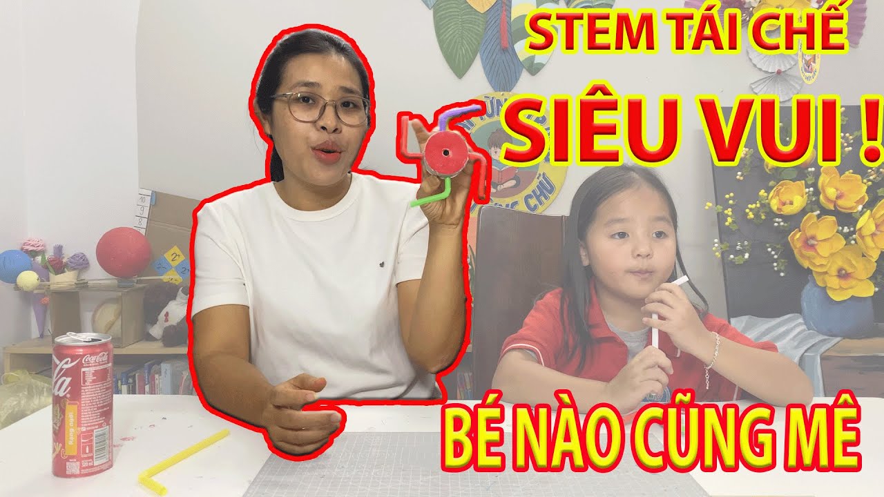 Hướng dẫn chi tiết con quay đồ chơi STEM từ vật liệu tái chế !