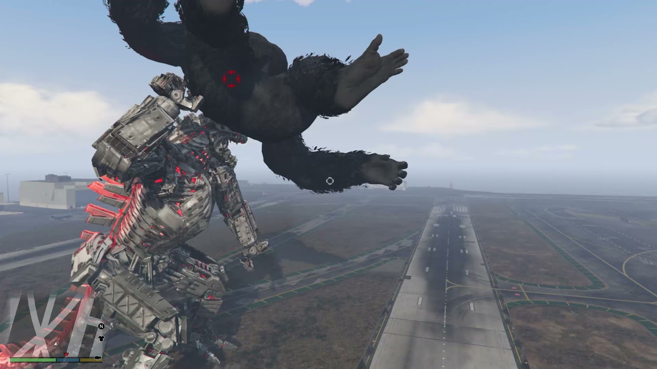 Grand Theft Auto V Godzilla vs Kong and Mechagodzilla vs Kong