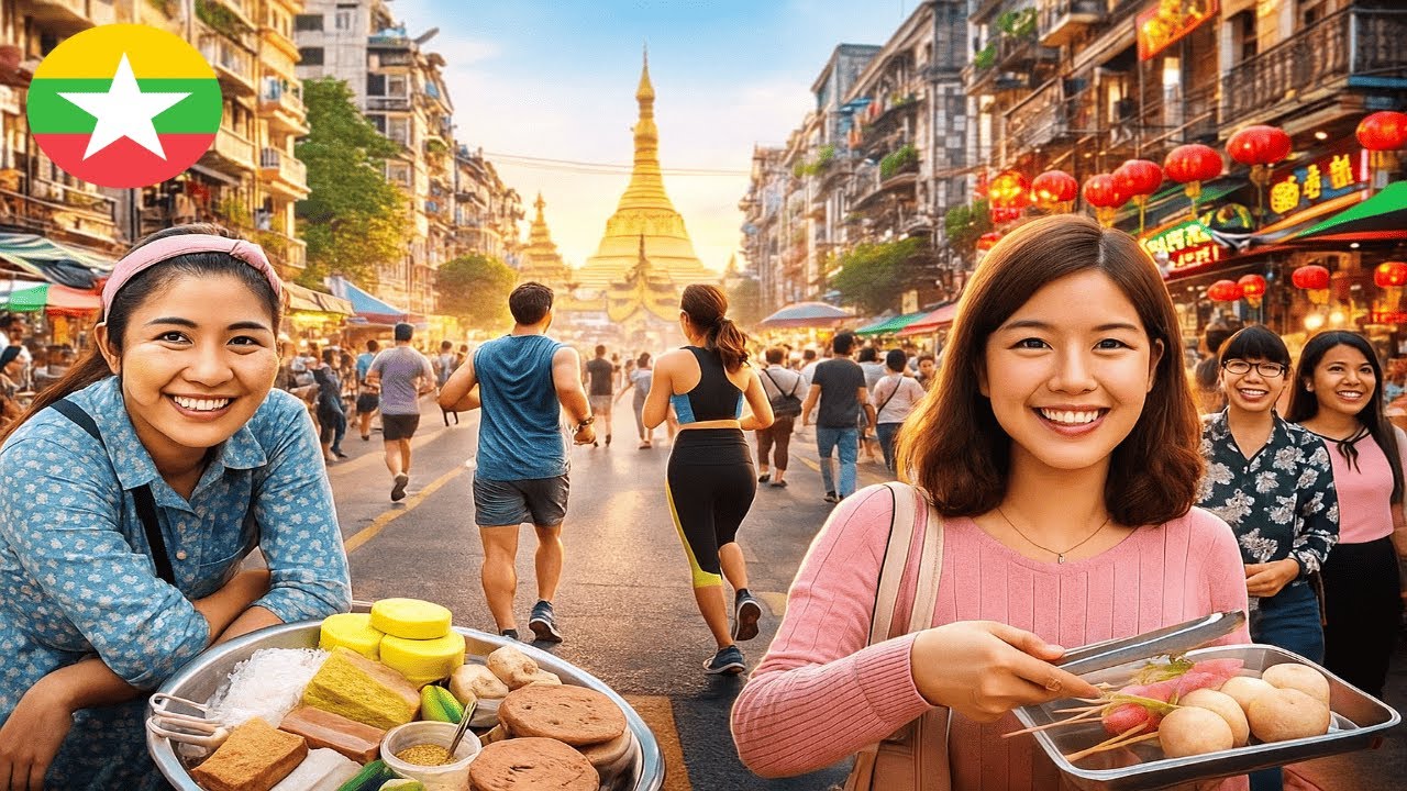 Exploring Yangon: Morning Vibes, Street Markets, Street Food & Chinatown Life 🇲🇲