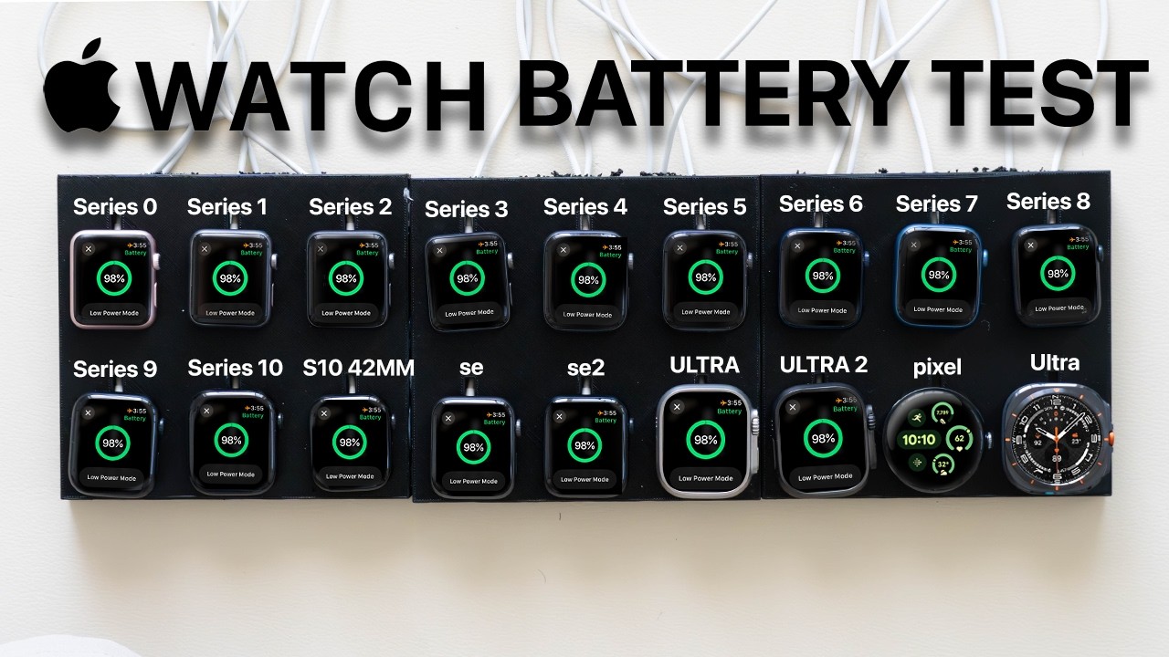 Apple Watch Ultimate Battery Test! (Series 10 vs Ultra 2 vs SE2 and MORE!)