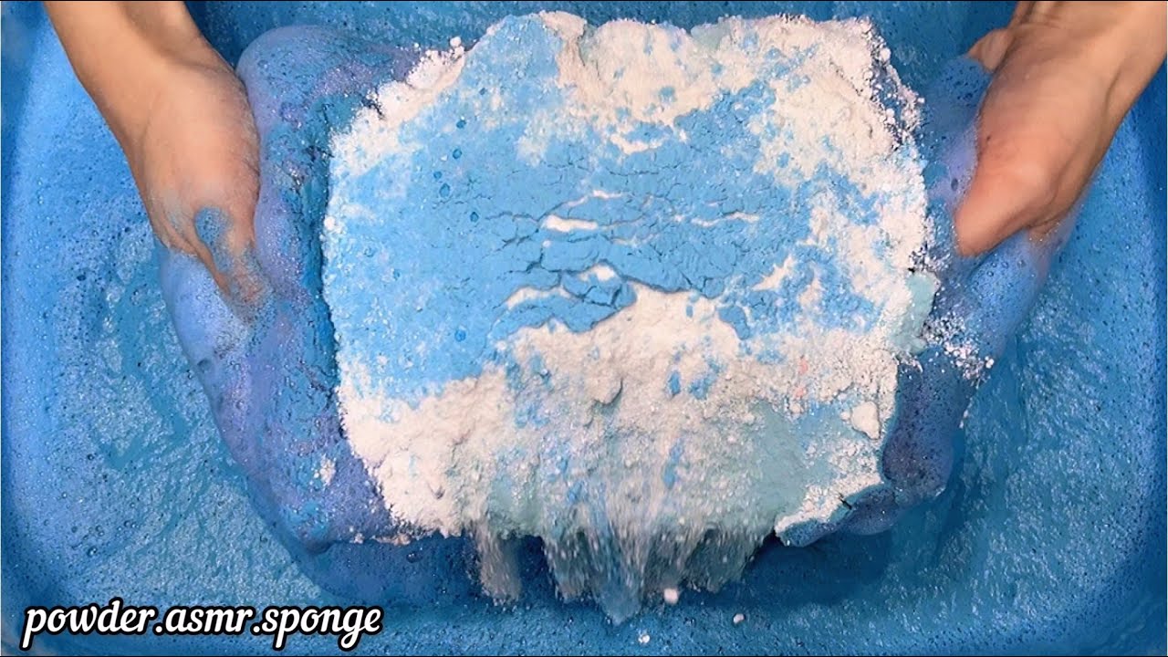 Liquid paste with laundry and cleaning powder 💨 Squeezing sponges asmr