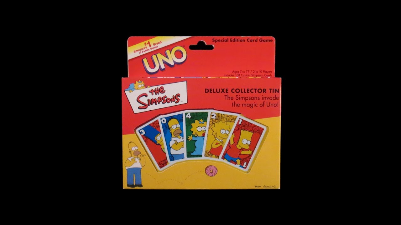 2001 The Simpsons Uno cards from Sababa Toys unboxing