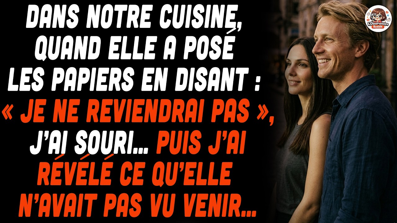 Ma Femme M’a Tendu Les Papiers Du Divorce Avec Un Sourire En Coin, Et J’ai Simplement Souri...