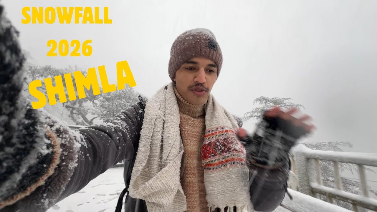 2026 ki pahli Snowfall 😍 Shimla