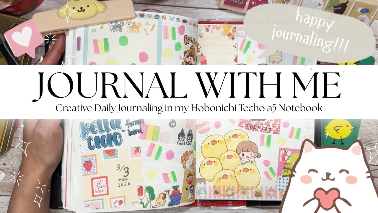 Journal With Me // Hobonichi Techo a5 Notebook 💛