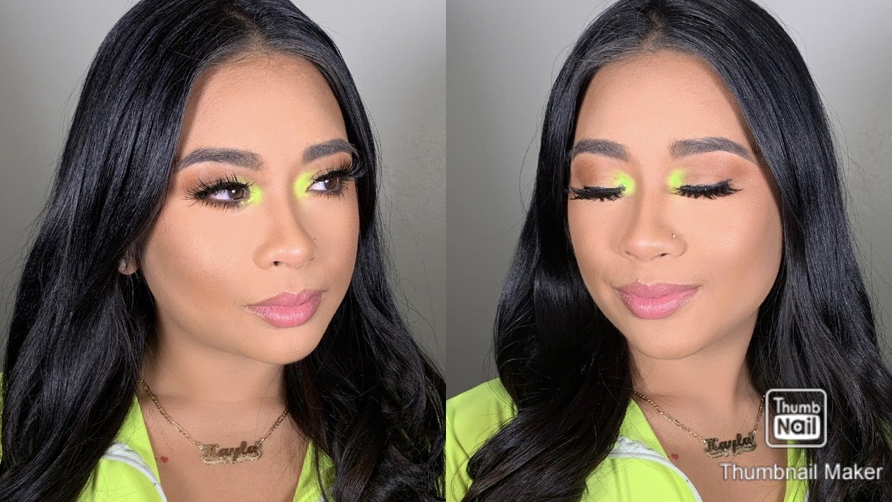EASY NEUTRAL NEON GREEN MAKEUP TUTORIAL | CLIENT MAKEUP TUTORIAL
